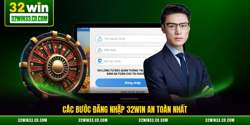 Các bước đăng nhập 32WIN an toàn nhất